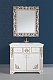 Водолей Мебель для ванной "Версаль 95" белая/золото, зеркало Версаль в раме – фотография-13